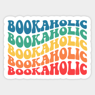 Bookaholic Groovy Wavy text Sticker